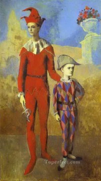 Acróbata y joven arlequín cubista de 1905 Pablo Picasso Pinturas al óleo